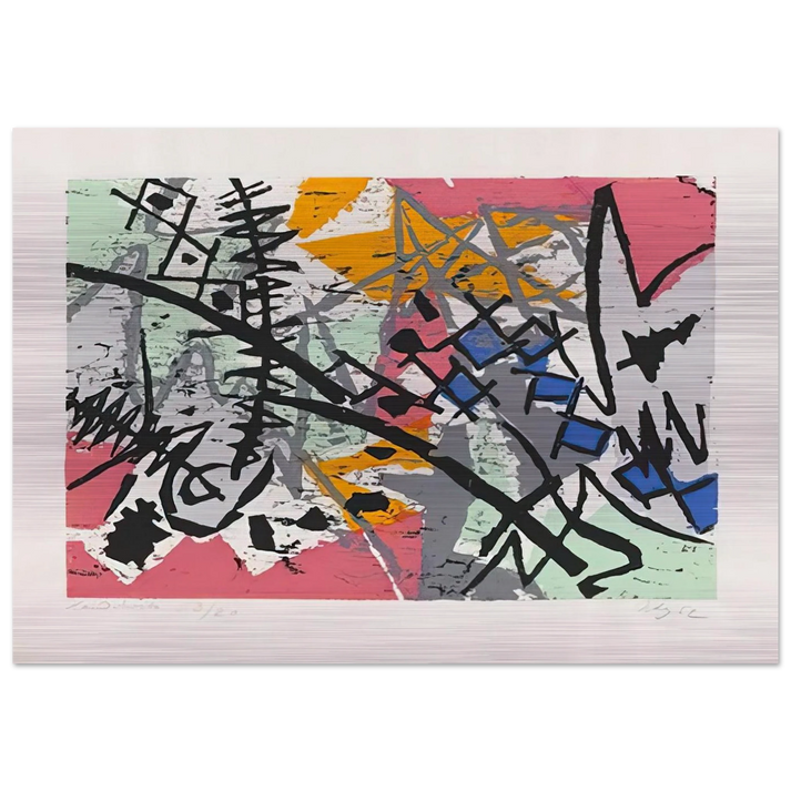 Farbholzschnitt 1952-4 - 1952 - Ernst Wilhelm Nay Brushed Aluminum Print - 70x100 cm / 28x40 inches | Ernst Wilhelm Nay Aluminum Print | Ernst Wilhelm Nay Prints