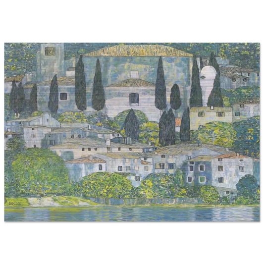 CHRURCH IN CASSONE 1913 - Gustav Klimt Brushed Aluminum Print - 70x100 cm / 28x40 inches | Gustav Klimt Aluminum Print | Gustav Klimt Prints