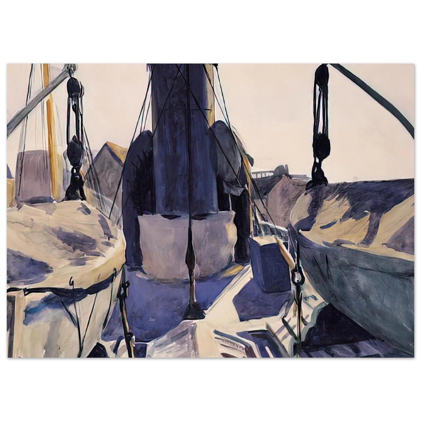 Edward Hopper - Funnel of Trawler Fine Art Poster