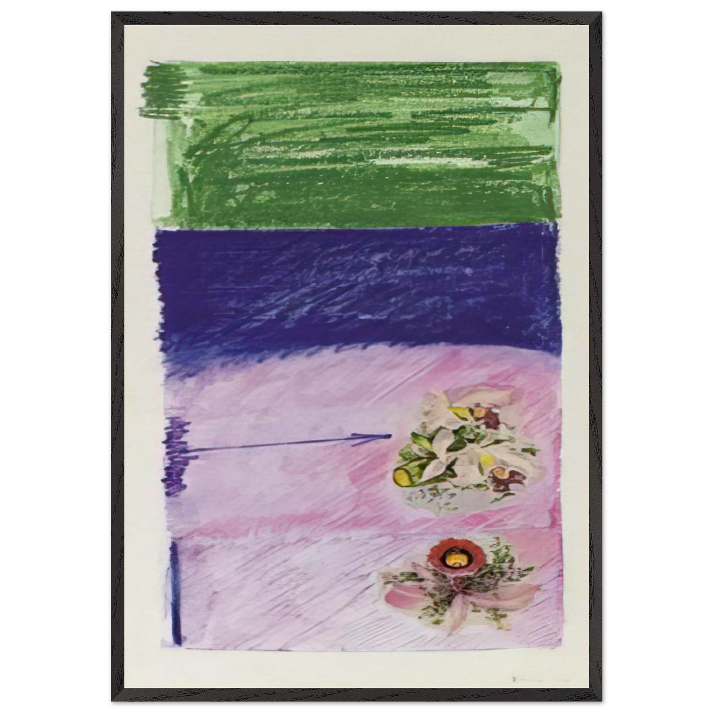 Untitled - 1978 N10 - Mira Schendel 70x100 cm / 28x40 inches Framed Art Print – Black Wooden Frame