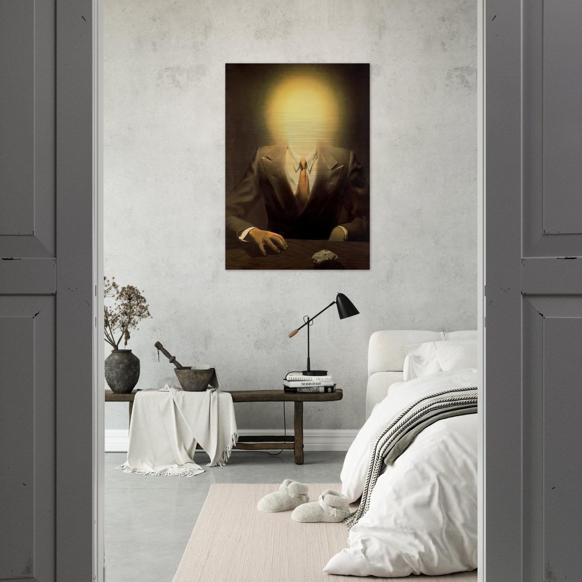 THE PLEASURE PRINCIPLE PORTRAIT OF EDWARD JAMES 1937 - Rene Magritte Brushed Aluminum Print - 70x100 cm / 28x40 inches | Rene Magritte Aluminum Print | Rene Magritte Prints