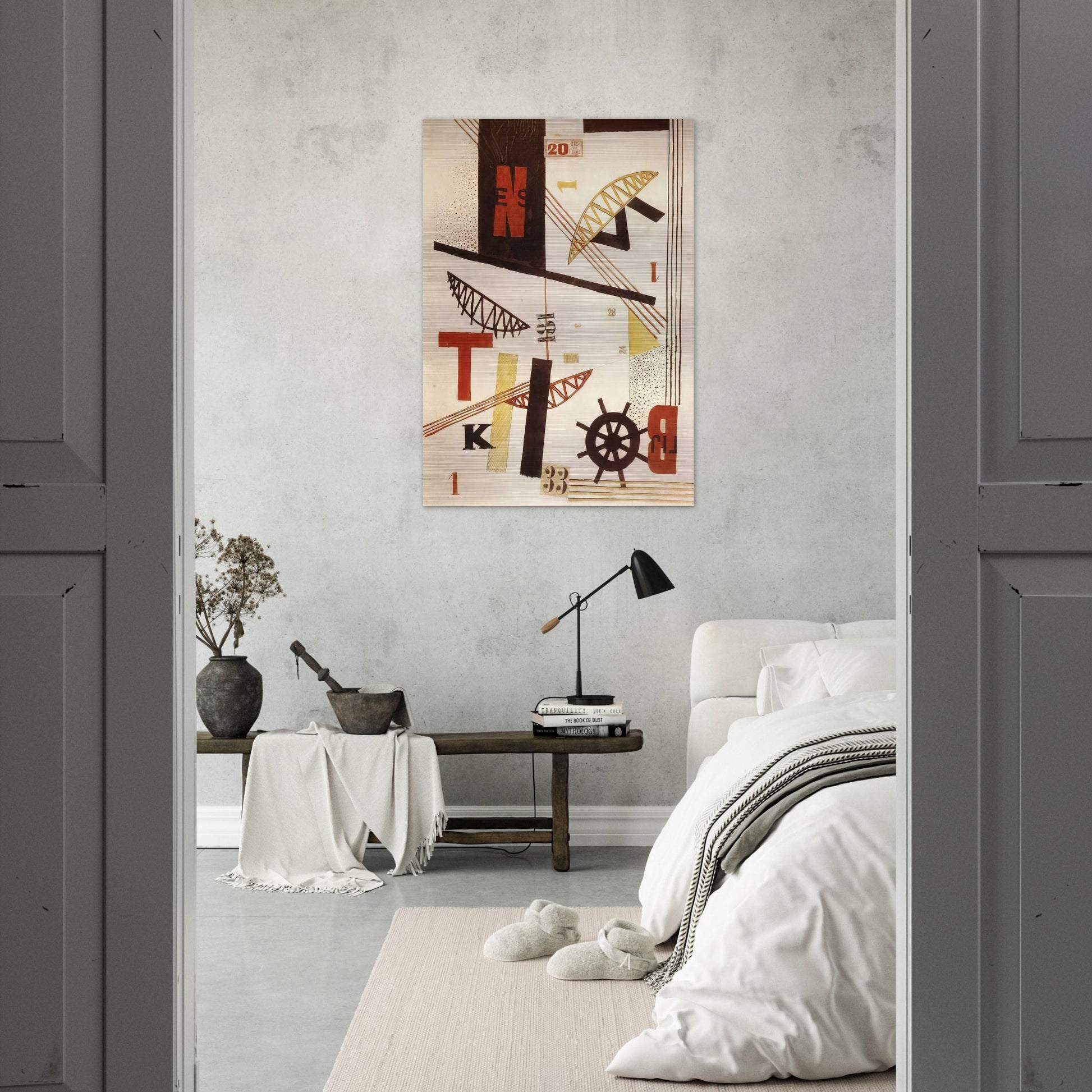 Hidak Bridges - Laszlo Moholy-Nagy Brushed Aluminum Print - 70x100 cm / 28x40 inches | Laszlo Moholy-Nagy Aluminum Print | Laszlo Moholy-Nagy Prints