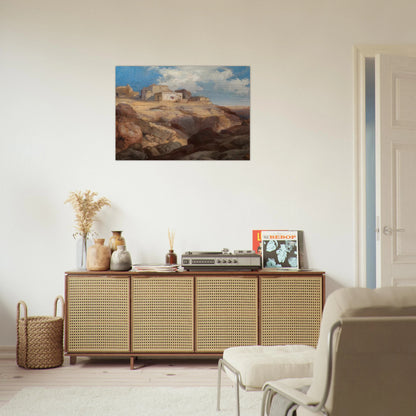 A Bit of Acoma New Mexico - Thomas Moran Brushed Aluminum Print - 70x100 cm / 28x40 inches | Thomas Moran Aluminum Print | Thomas Moran Prints