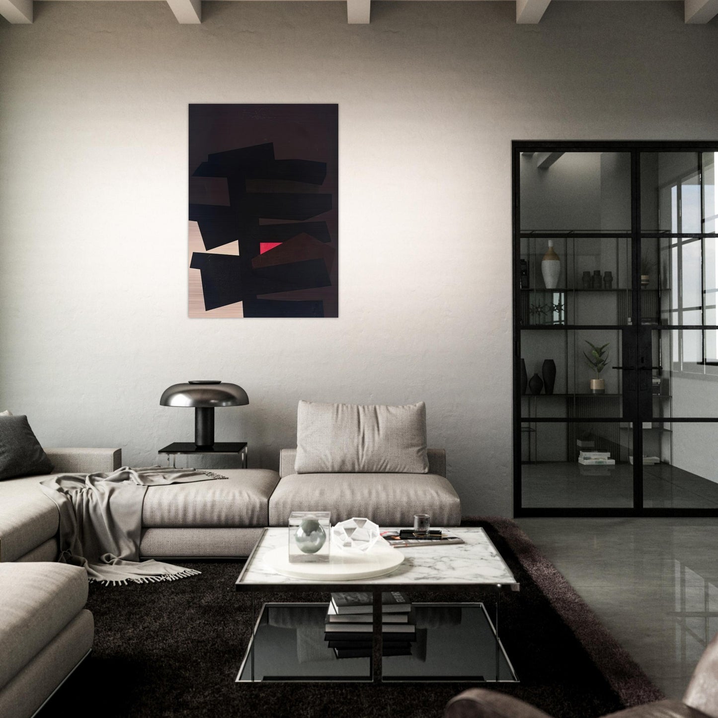 BB #8 - 1962 - Karl Benjamin Brushed Aluminum Print - 70x100 cm / 28x40 inches | Karl Benjamin Aluminum Print | Karl Benjamin Prints
