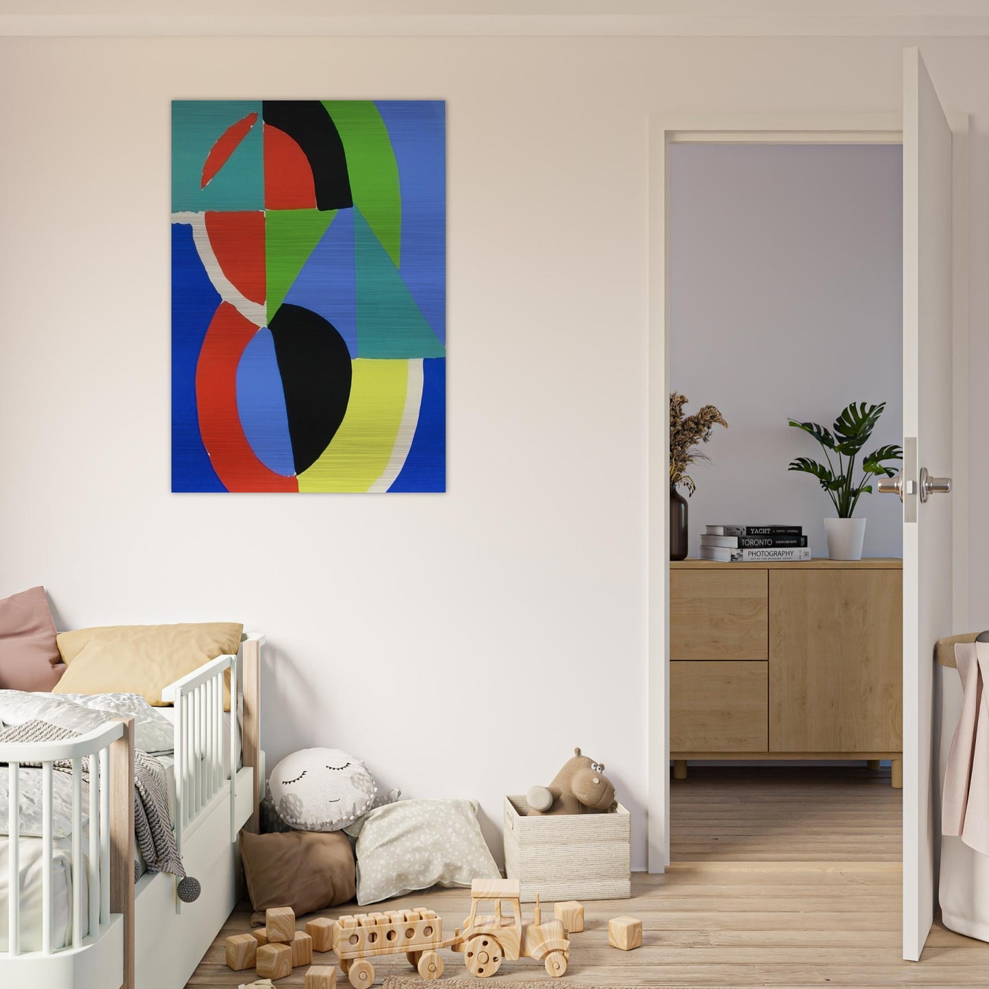 COMPOSITION 2 - Sonia Delaunay Brushed Aluminum Print - 70x100 cm / 28x40 inches | Sonia Delaunay Aluminum Print | Sonia Delaunay Prints