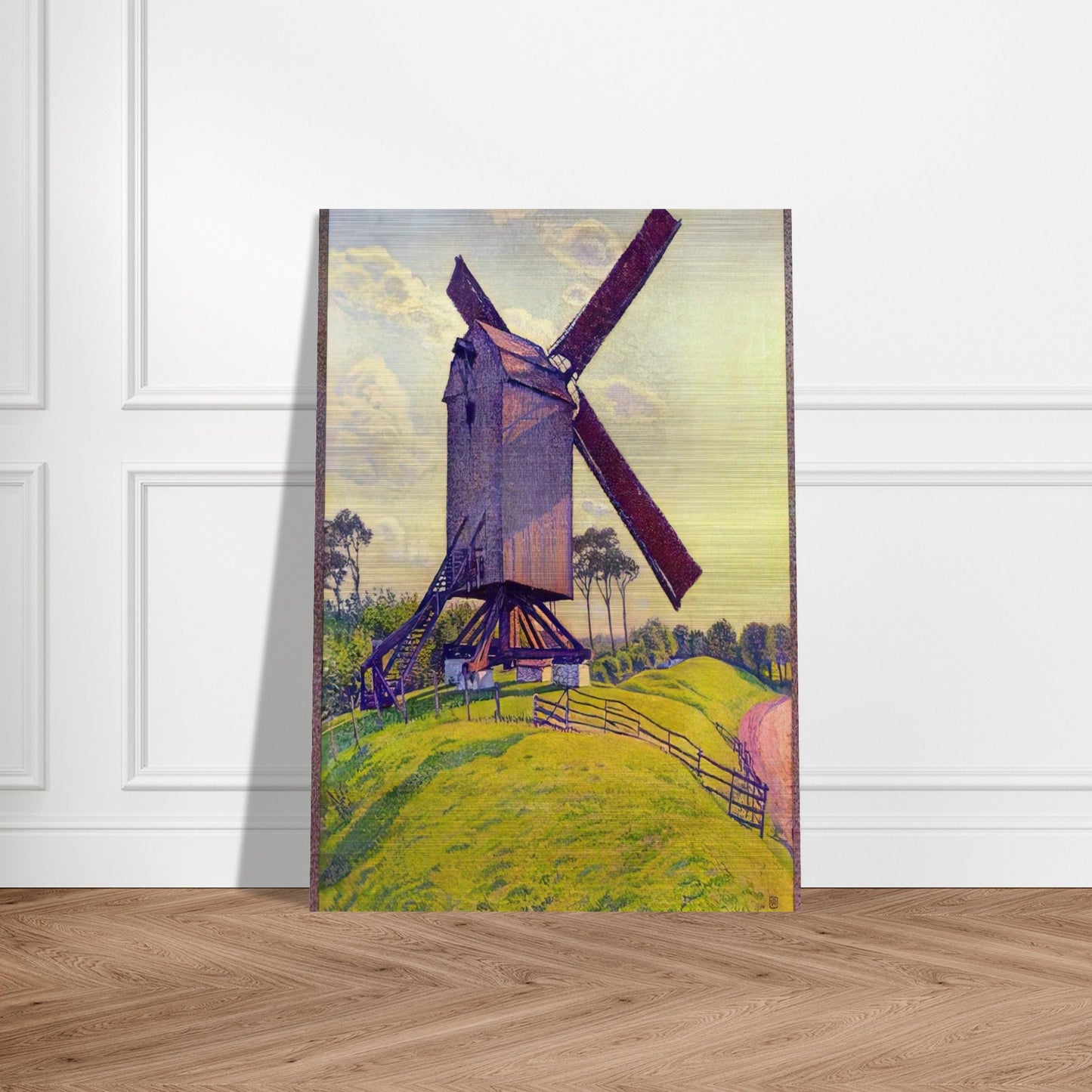 THE MILL AT KELF 1894 - Theo van Rysselberghe Brushed Aluminum Print - 70x100 cm / 28x40 inches | Theo van Rysselberghe Aluminum Print | Theo van Rysselberghe Prints