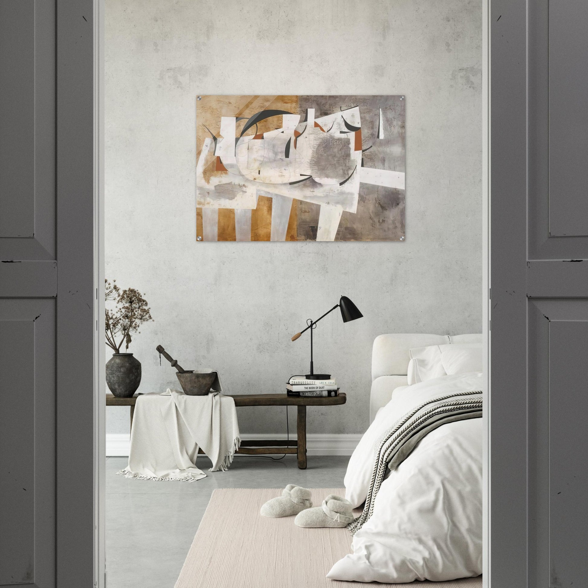 August 1956 Val d'Orcia - 1956 - Ben Nicholson Acrylic Print - 70x100 cm / 28x40″ inches | Ben Nicholson Wall Art | Ben Nicholson Prints
