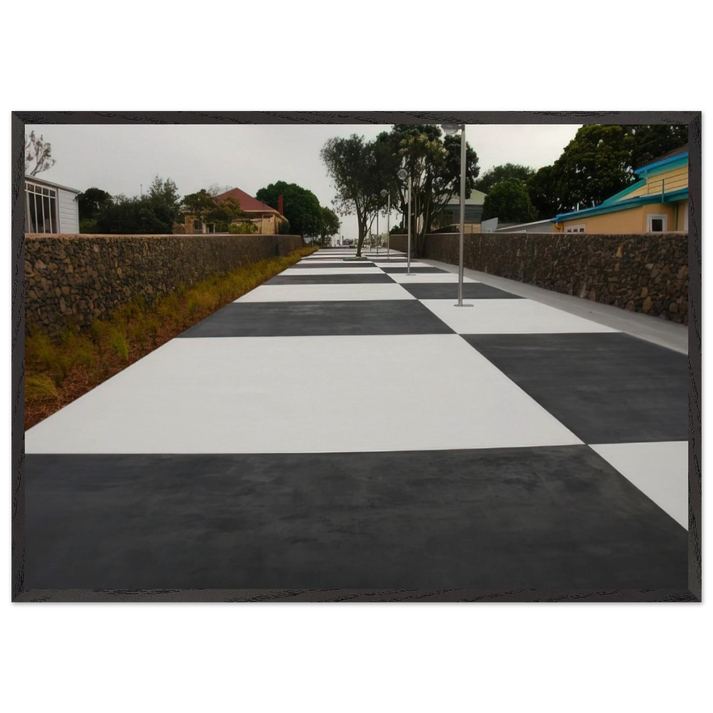 Waipero Swamp Walk - Pop Art - Billy Apple 70x100 cm / 28x40 inches Framed Art Print – Black Wooden Frame