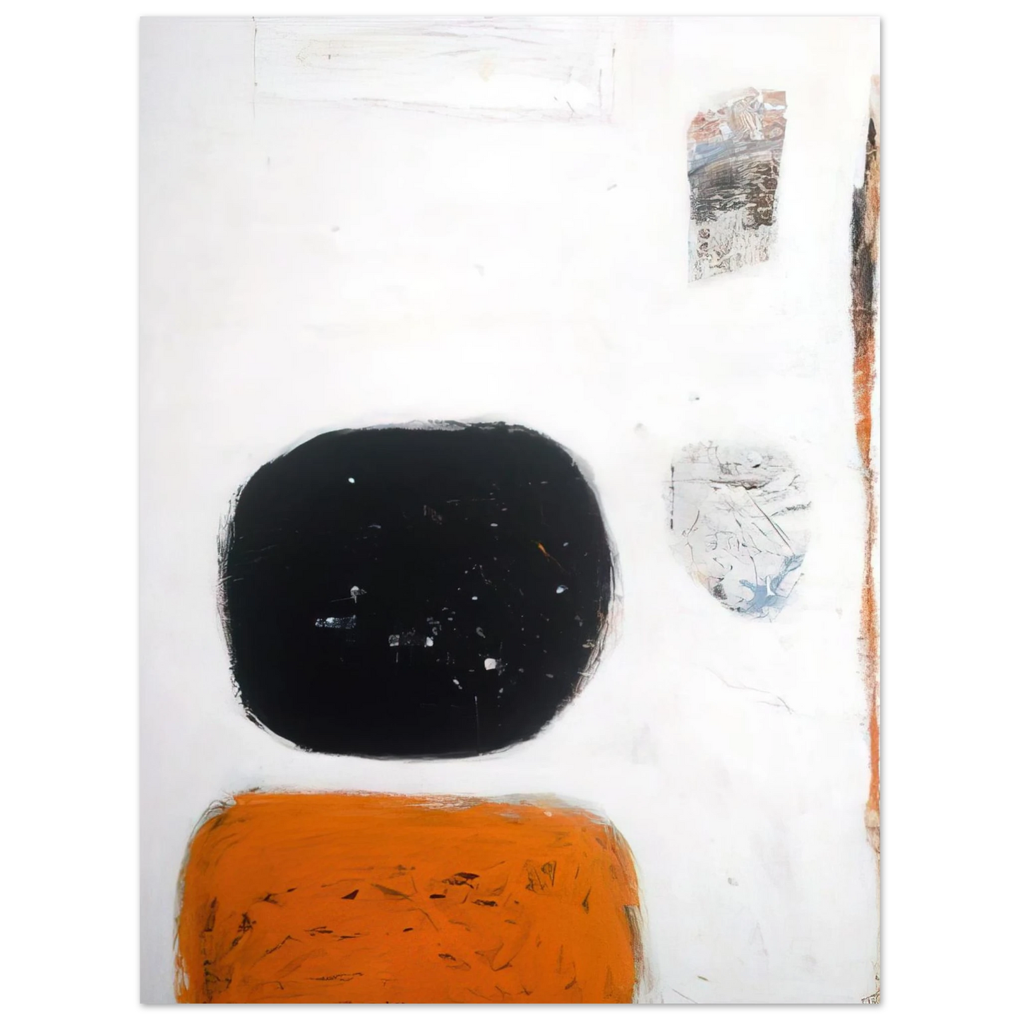 William Scott - Orange, Black and White - 1960  75x100 cm / 30x40inches Fine Art Poster