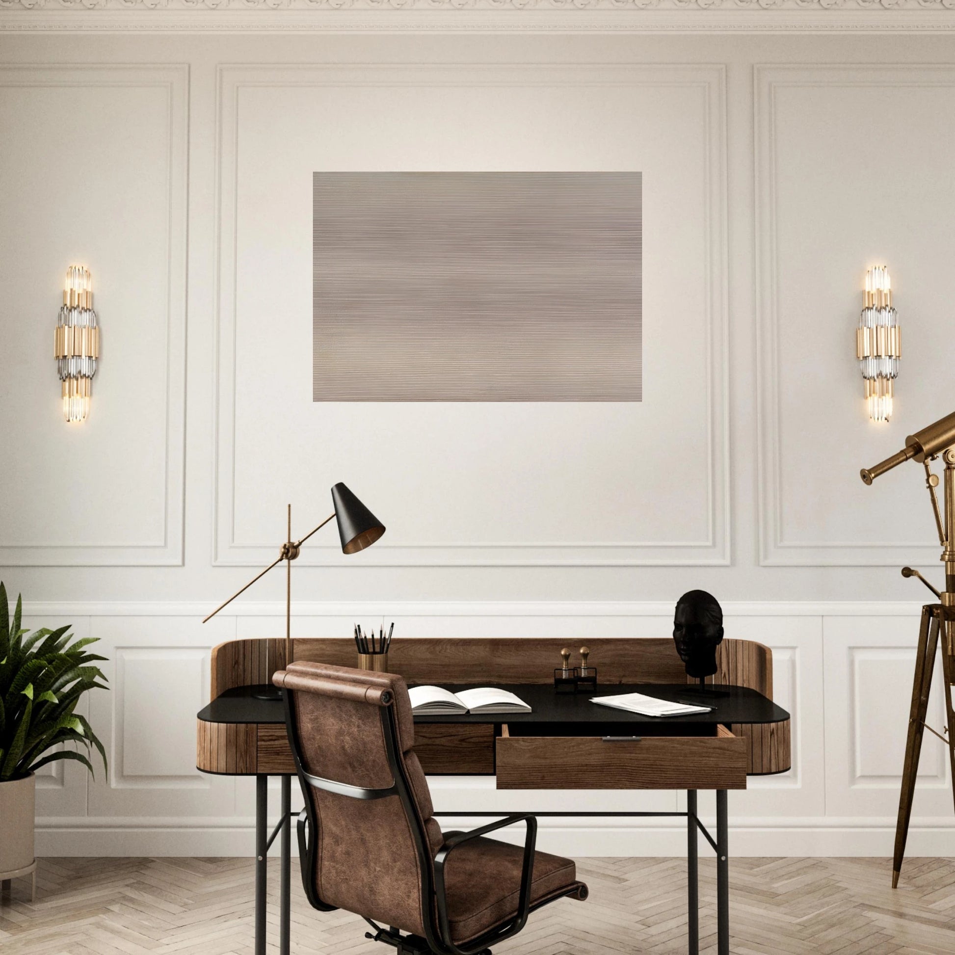 Peach Glow - 1958 - Gene Davis Brushed Aluminum Print - 70x100 cm / 28x40 inches | Gene Davis Aluminum Print | Gene Davis Prints