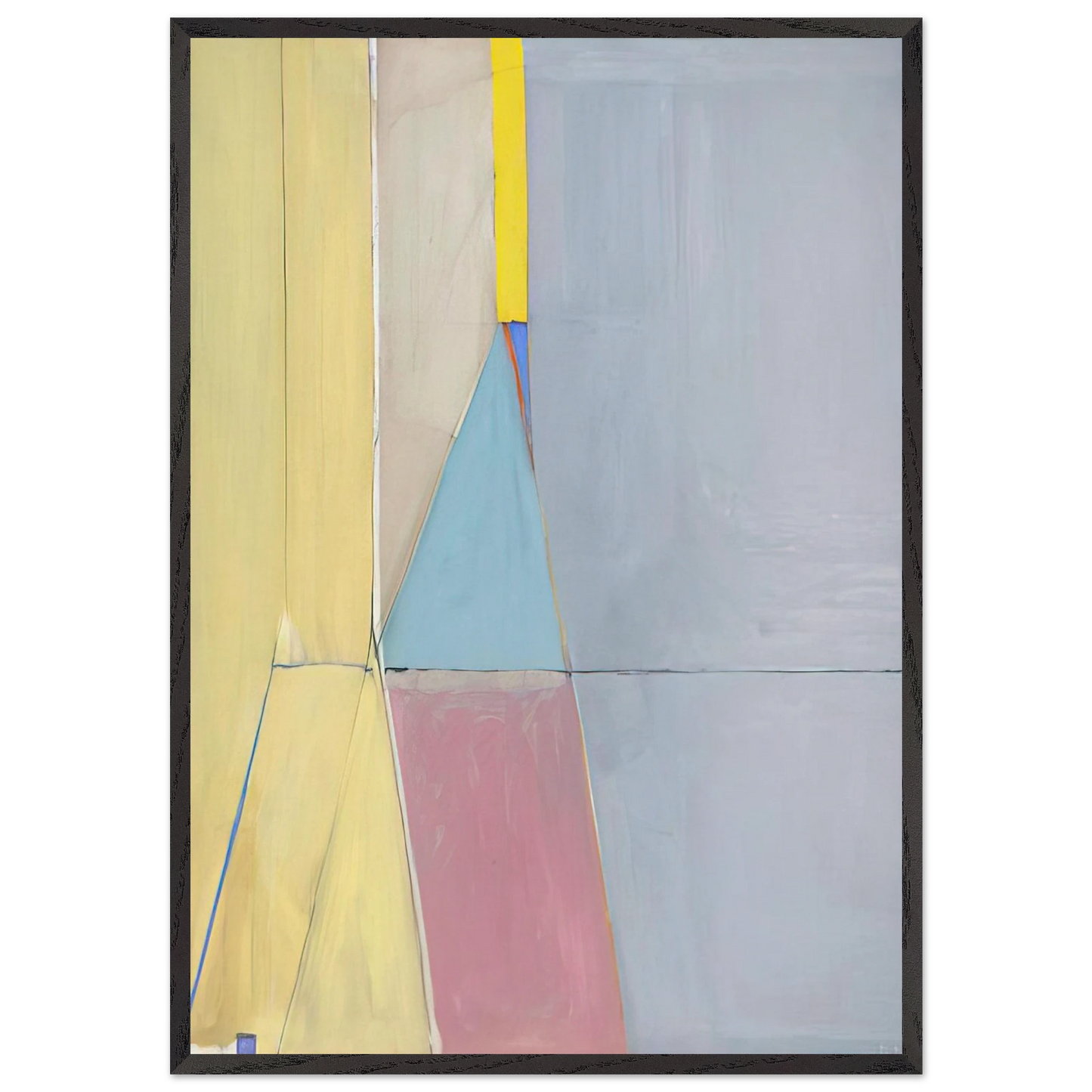 Ocean Park 21 - Richard Diebenkorn 70x100 cm / 28x40 inches Framed Art Print – Black Wooden Frame