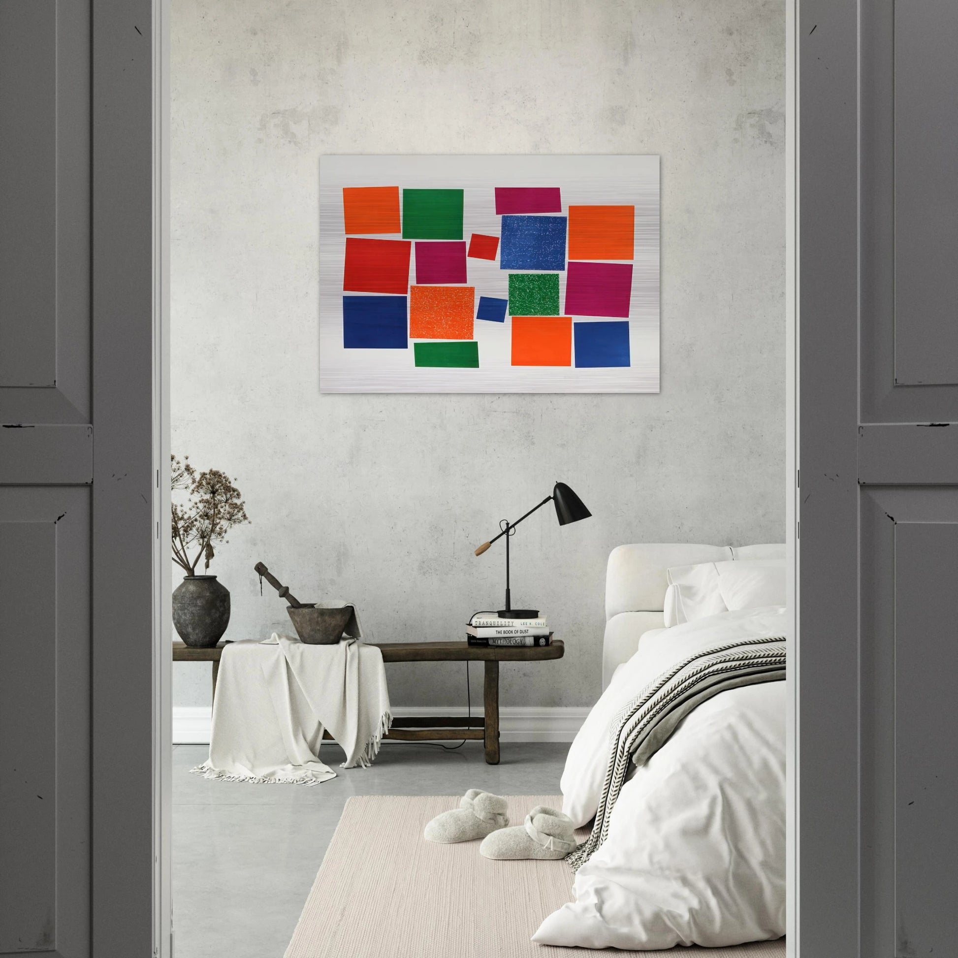 Untitled V - 1967 - Piero Dorazio Brushed Aluminum Print - 70x100 cm / 28x40 inches | Piero Dorazio Aluminum Print | Piero Dorazio Prints
