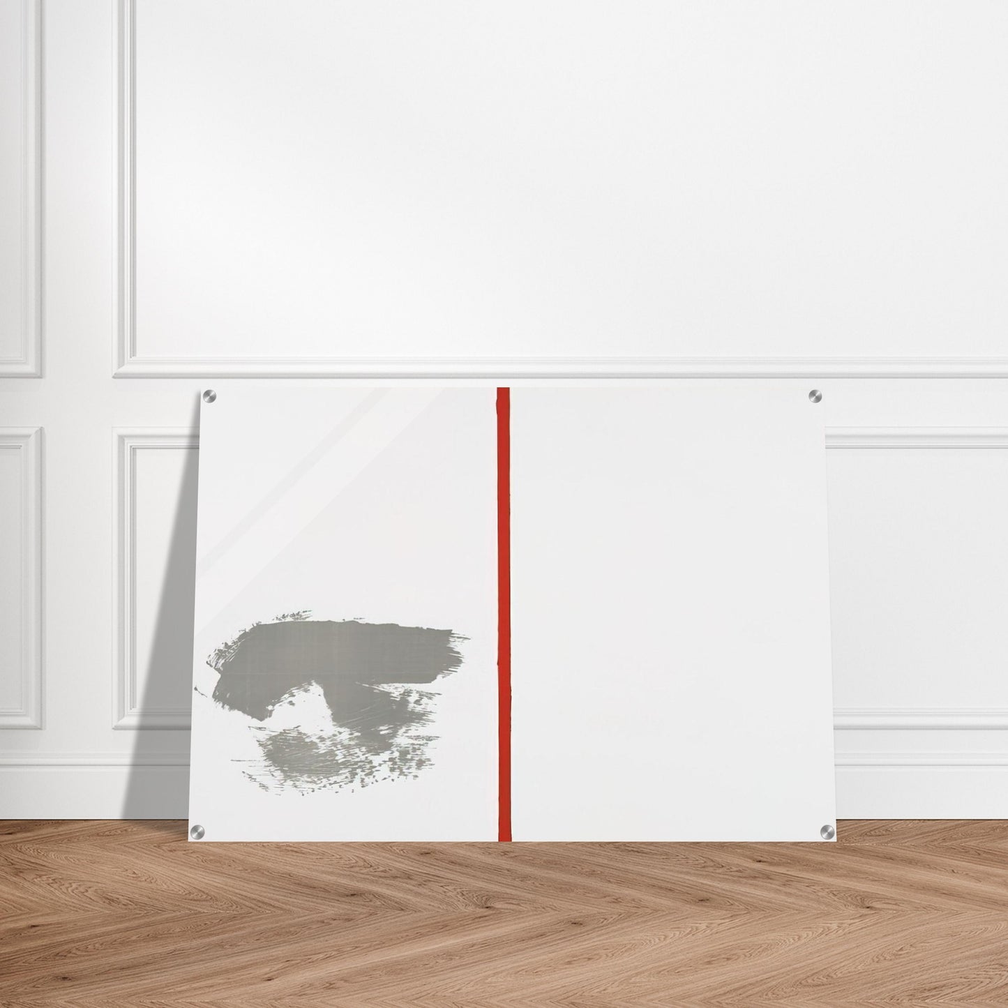 OHNE TITEL MIT ROTEM STRICH 1970 - BLINKY PALERMO Acrylic Print - 70x100 cm / 28x40″ inches