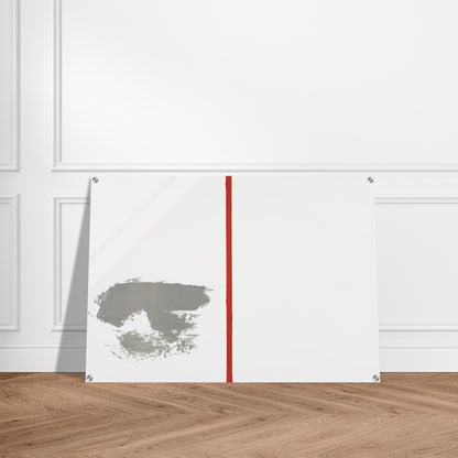 OHNE TITEL MIT ROTEM STRICH 1970 - BLINKY PALERMO Acrylic Print - 70x100 cm / 28x40″ inches