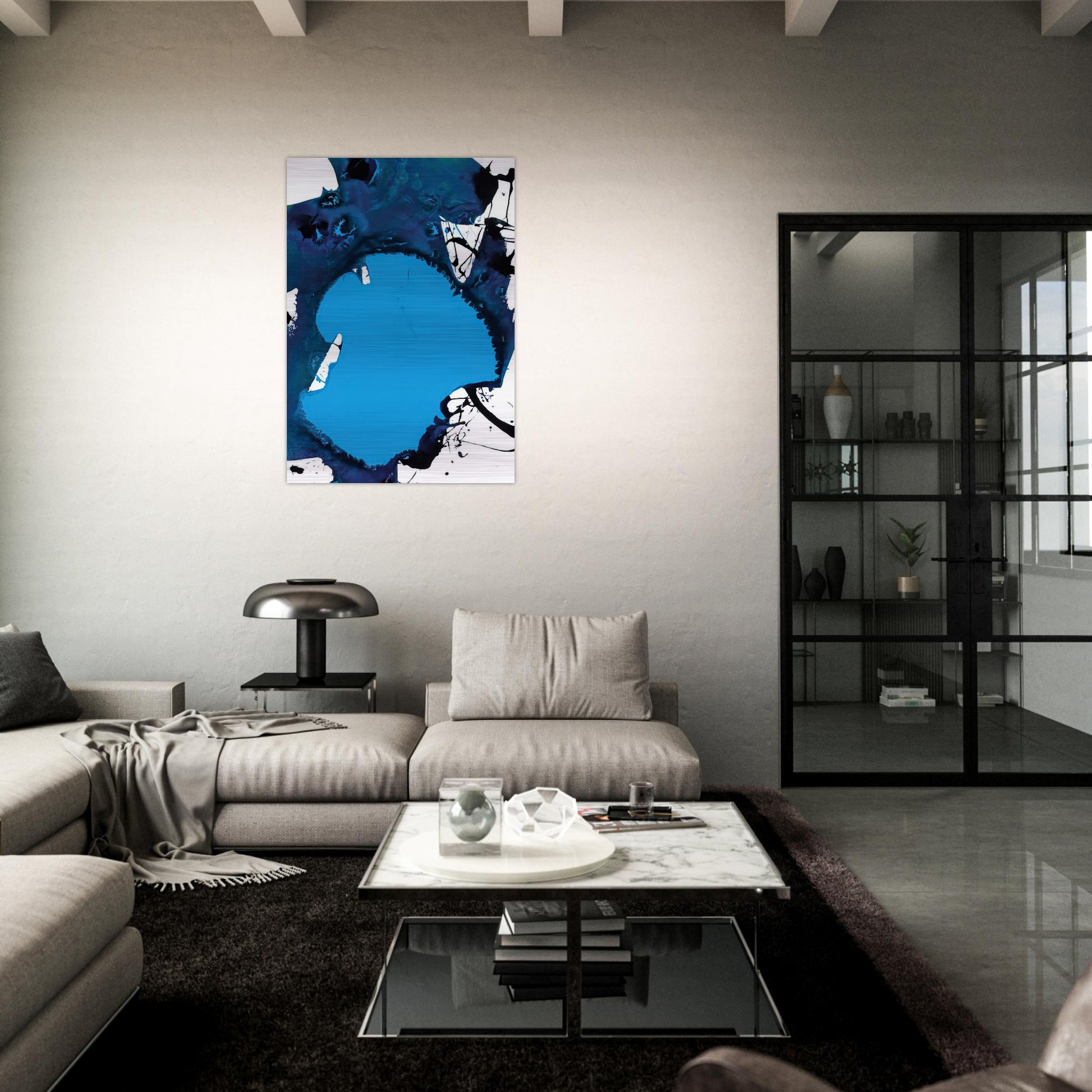 Untitled  SFP94-121  SFF 1791  - Sam Francis Brushed Aluminum Print - 70x100 cm / 28x40 inches | Sam Francis Aluminum Print | Sam Francis Prints