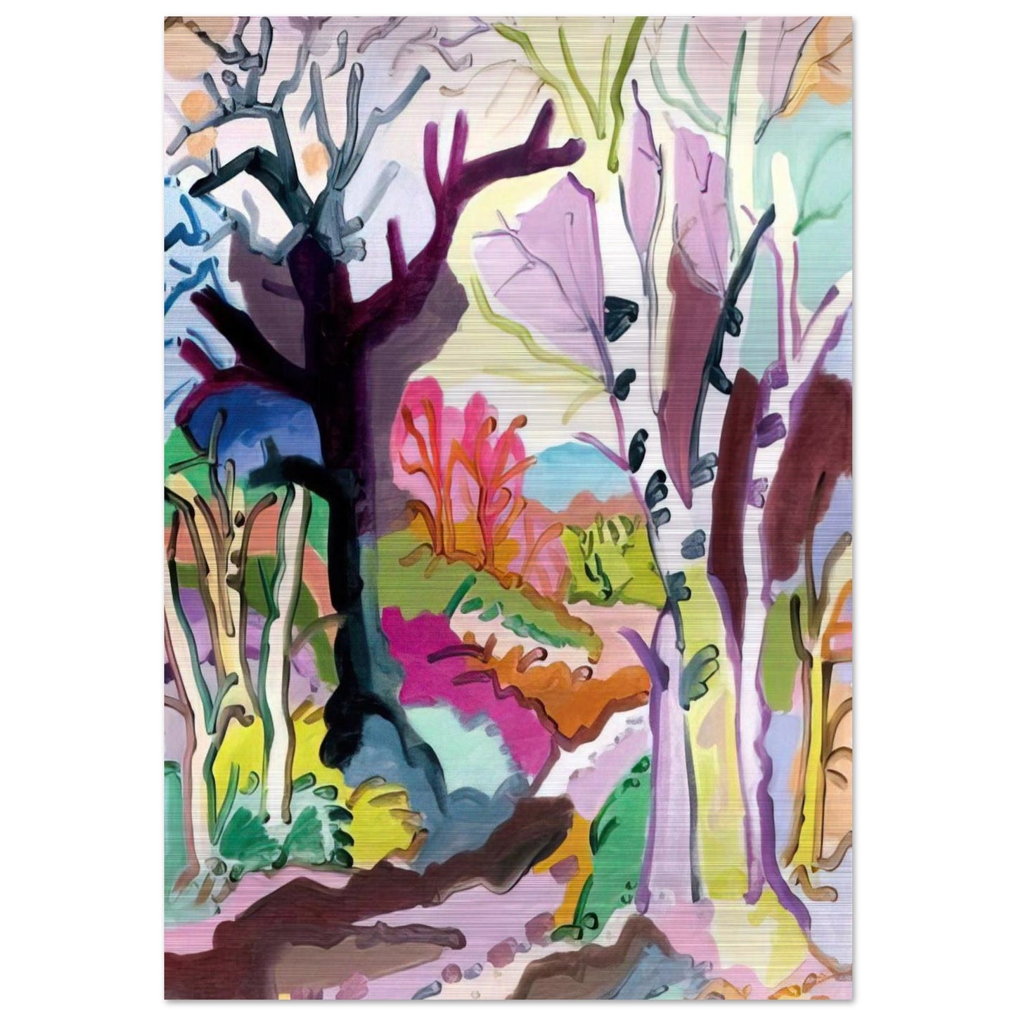 L'hiver dans les bois - 1965 - Charles Lapicque Brushed Aluminum Print - 70x100 cm / 28x40 inches | Charles Lapicque Aluminum Print | Charles Lapicque Prints