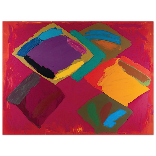 John Hoyland - Tiger Walk 3.4.81 - 1981  75x100 cm / 30x40inches Fine Art Poster