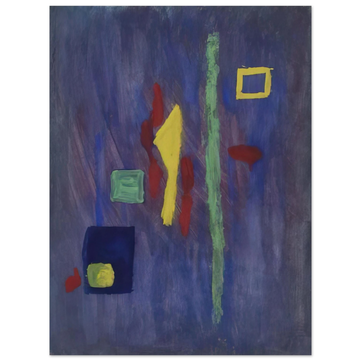 Barnett Newman - Untitled  Red, Yellow and Green Forms on a Purple Ground   75x100 cm / 30x40inches Fine Art Poster