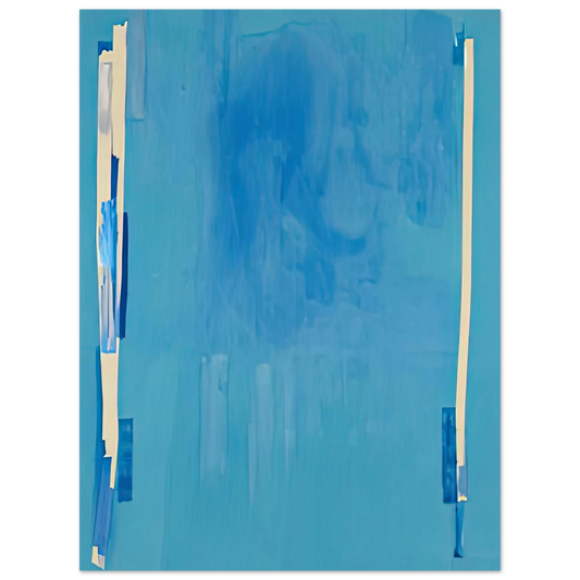 Helen Frankenthaler - Blue Bellows, 1976- Wall Art - 21x29.7 cm / 8x12" - Fine Art Poster-canvas - -