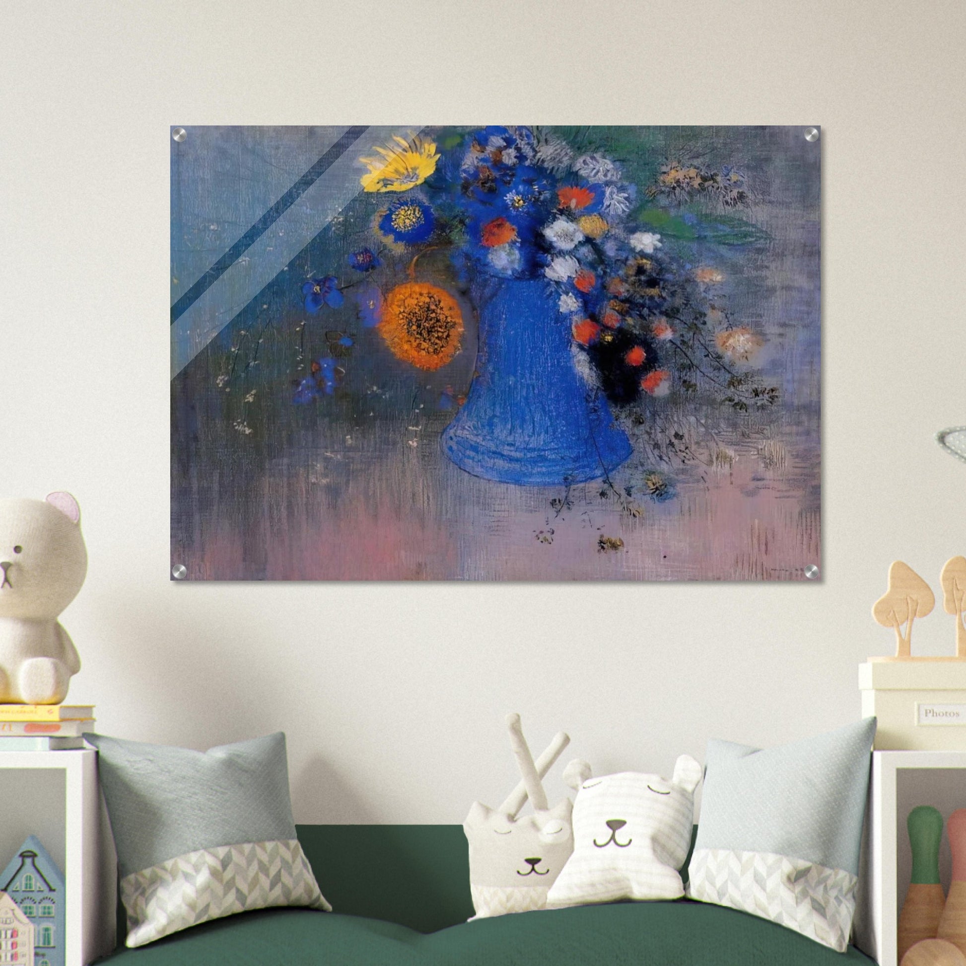 VASE OF FLOWERS 8 - Odilon Redon Acrylic Print - 70x100 cm / 28x40″ inches | Odilon Redon Wall Art | Odilon Redon Prints