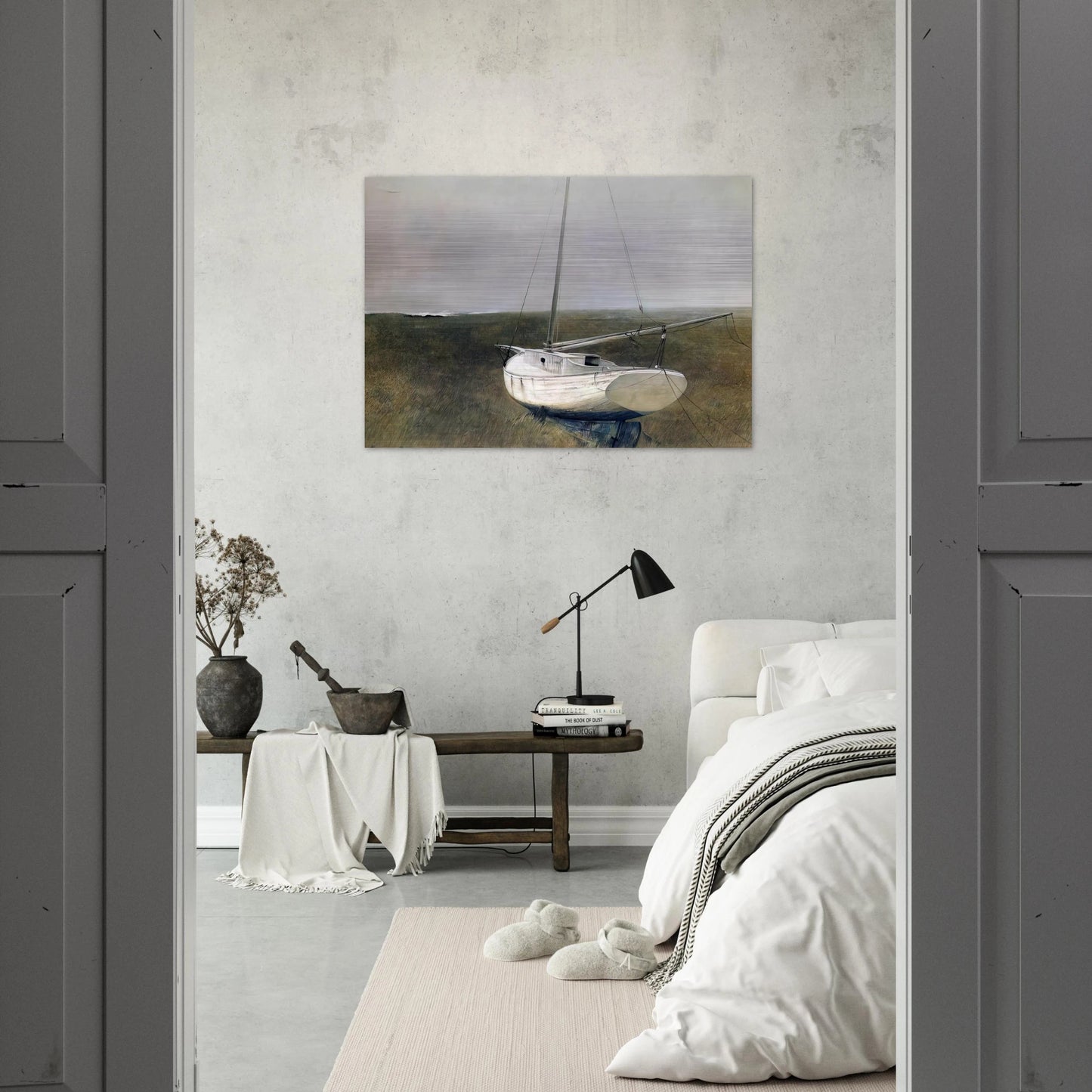 BELOW DOVER 1950 - Andrew Wyeth Brushed Aluminum Print - 70x100 cm / 28x40 inches | Andrew Wyeth Aluminum Print | Andrew Wyeth Prints