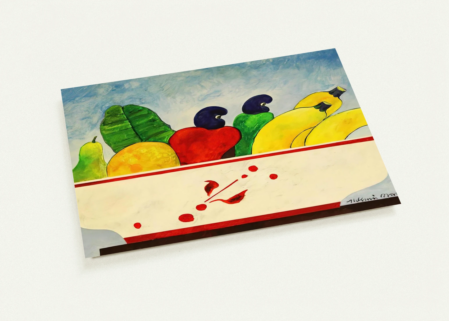 Cesta Com Frutas - 1998 By Aldemir Martins Pack of 10 Post Cards | Aldemir Martins Post Cards | A6 (10.5 x 14.8 cm) - 4.1 x 5.8 inches