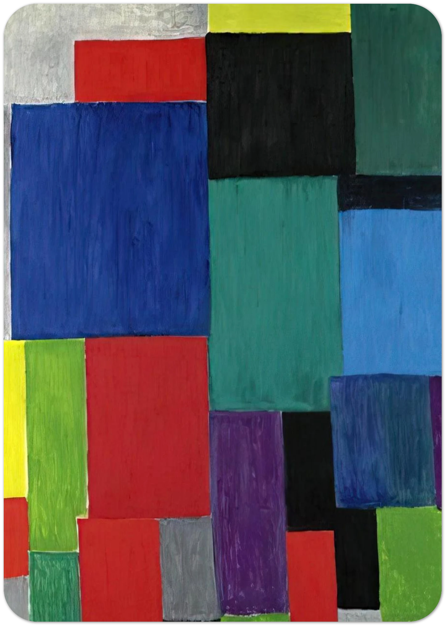 COLOR RHYTHM 1967 By Sonia Delaunay Pack of 10 Post Cards | Sonia Delaunay Post Cards | A6 (10.5 x 14.8 cm) - 4.1 x 5.8 inches