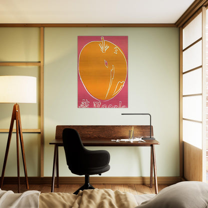 Apple - Andy Warhol Brushed Aluminum Print - 70x100 cm / 28x40 inches | Andy Warhol Aluminum Print | Andy Warhol Prints