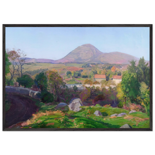 Landscape of Puy de Dome - Armand Guillaumin 70x100 cm / 28x40 inches Framed Art Print – Black Wooden Frame