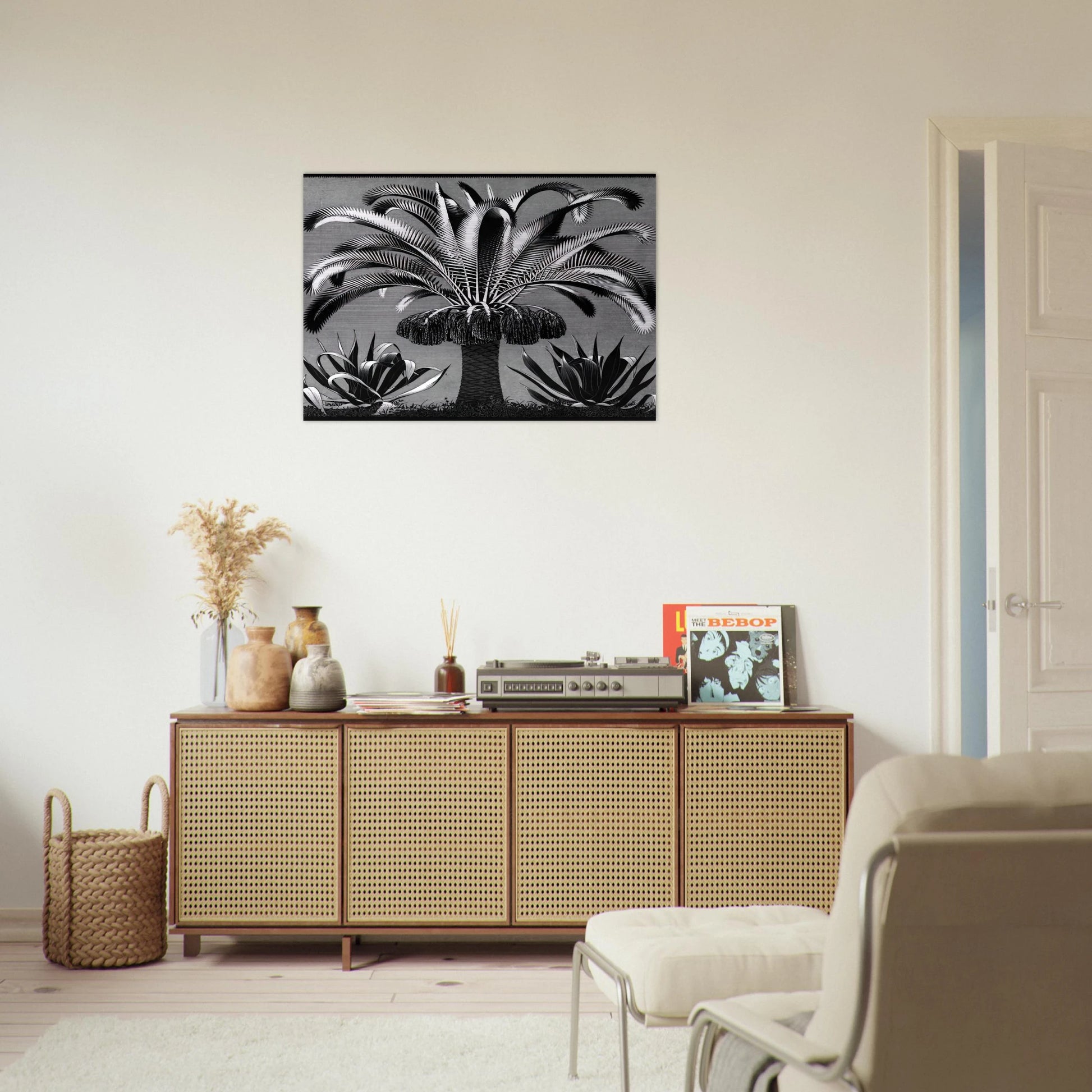 PALM - MC Escher Brushed Aluminum Print - 70x100 cm / 28x40 inches | MC Escher Aluminum Print | MC Escher Prints