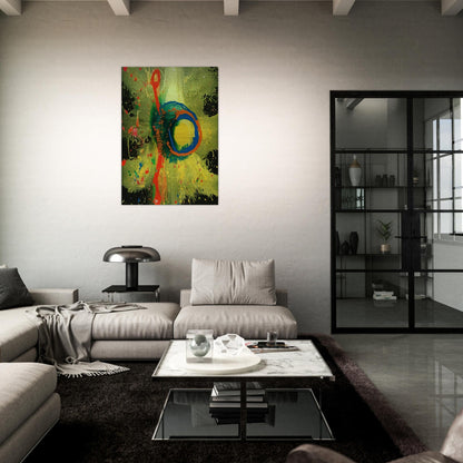 Survivor Man 17.08.08 - 2008 - John Hoyland Brushed Aluminum Print - 70x100 cm / 28x40 inches | John Hoyland Aluminum Print | John Hoyland Prints