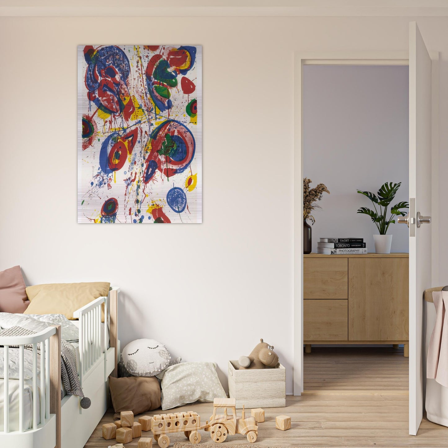 Bright Nothing - Sam Francis Brushed Aluminum Print - 70x100 cm / 28x40 inches | Sam Francis Aluminum Print | Sam Francis Prints
