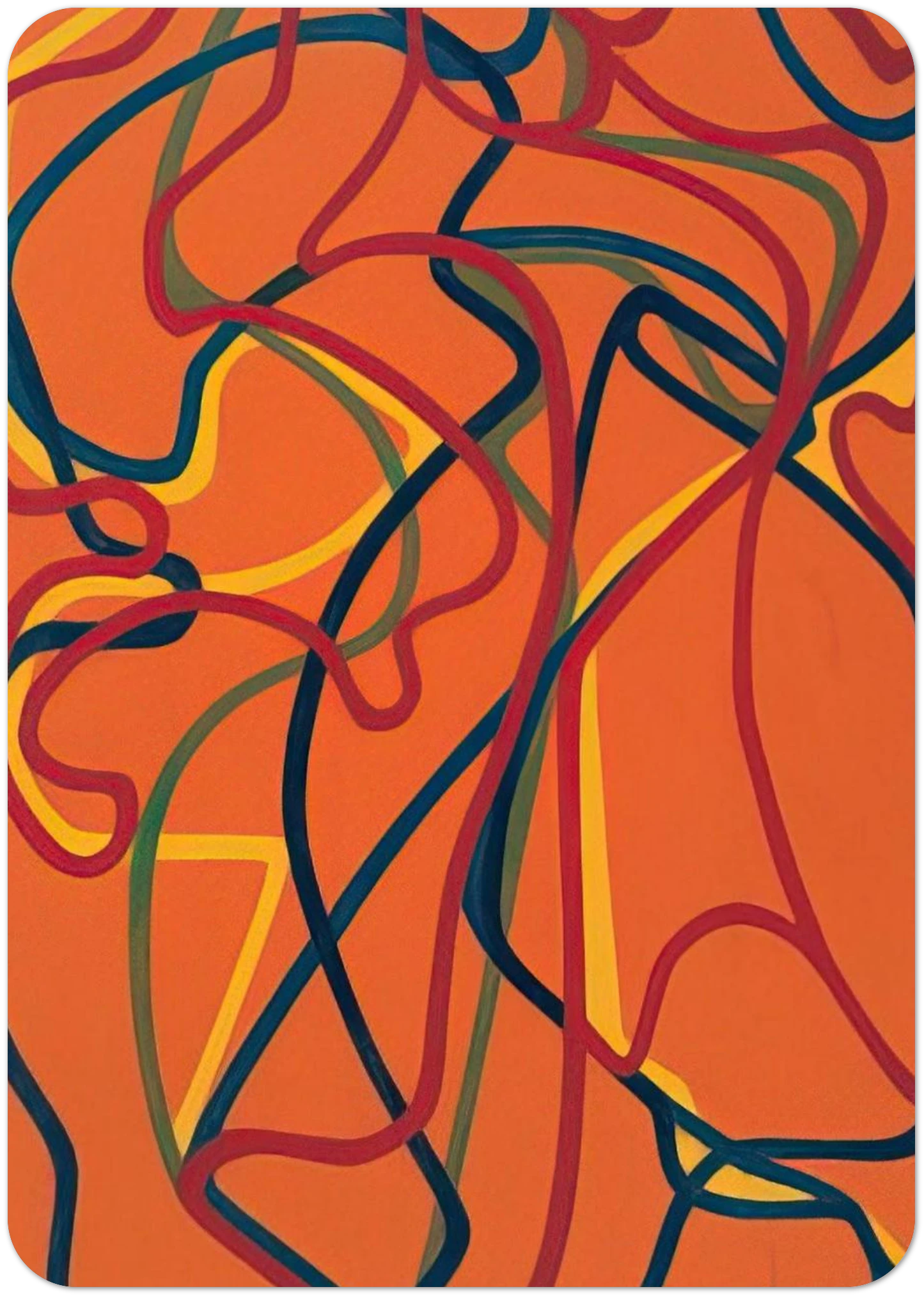 6 Red Rock 1 - 2002 By Brice Marden Pack of 10 Post Cards | Brice Marden Post Cards | A6 (10.5 x 14.8 cm) - 4.1 x 5.8 inches