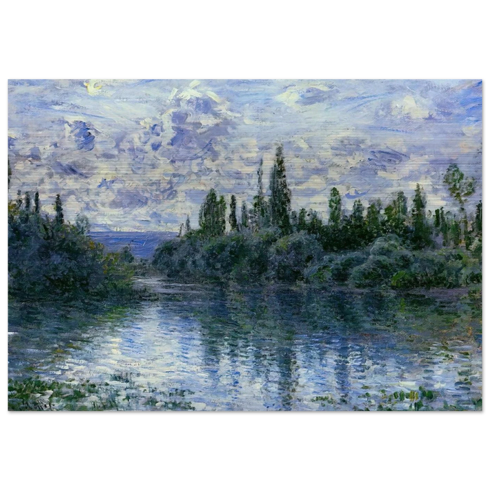 Arm of the Seine near Vetheuil - claude monet Brushed Aluminum Print - 70x100 cm / 28x40 inches | claude monet Aluminum Print | claude monet Prints