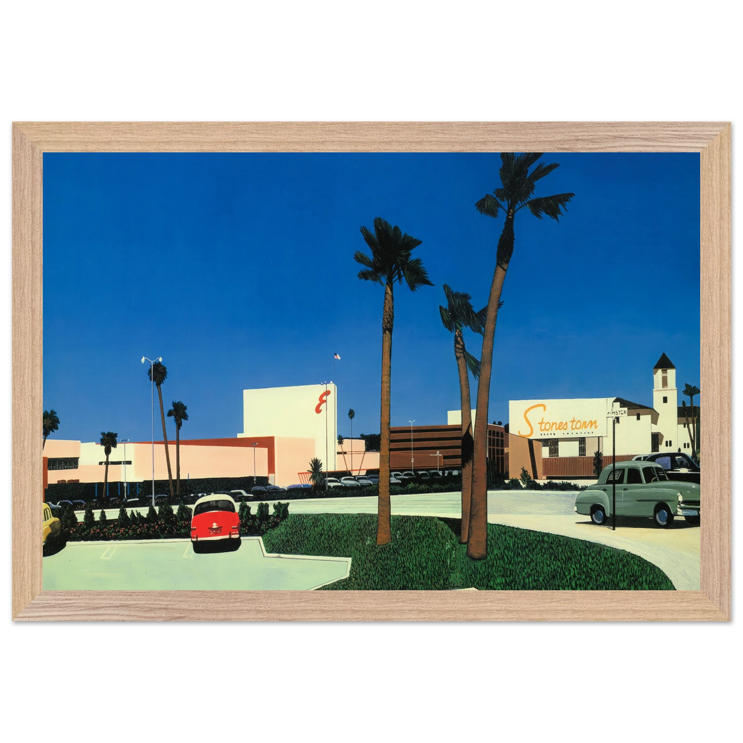 Hiroshi Nagai - In the beginning Stonestown Wall Art - 60x80 cm / 24x32 inches - Premium Wooden Framed Poster With Fine Art Paper - Black frame