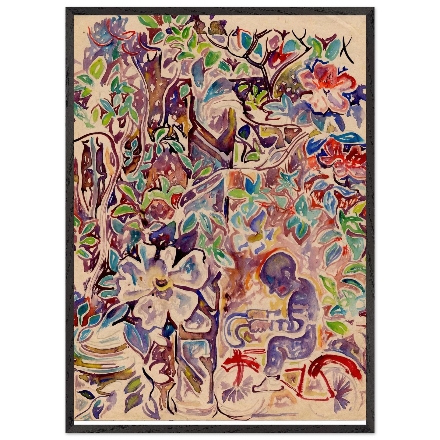 Walter Inglis Anderson - Walter Anderson Wall art - 40x50 cm / 16x20 inches - Premium Wooden Framed Poster With Fine Art Paper-canvas - White frame