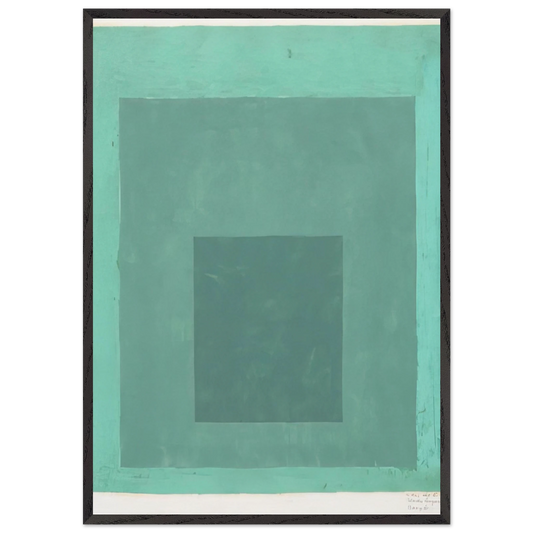 STUDY FOR HOMAGE TO THE SQUARE 1 - Josef Albers 70x100 cm / 28x40 inches Framed Art Print – Black Wooden Frame