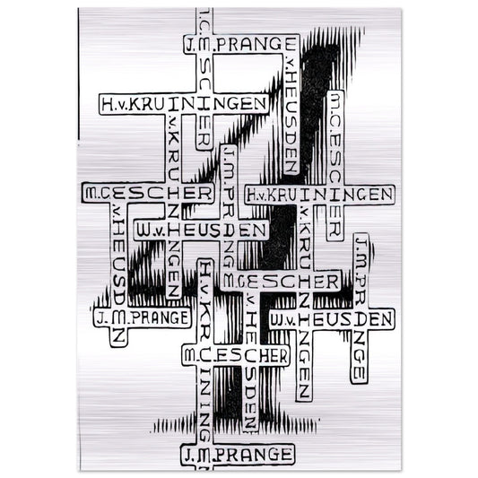 ESCHER (29) - MC Escher Brushed Aluminum Print - 70x100 cm / 28x40 inches | MC Escher Aluminum Print | MC Escher Prints