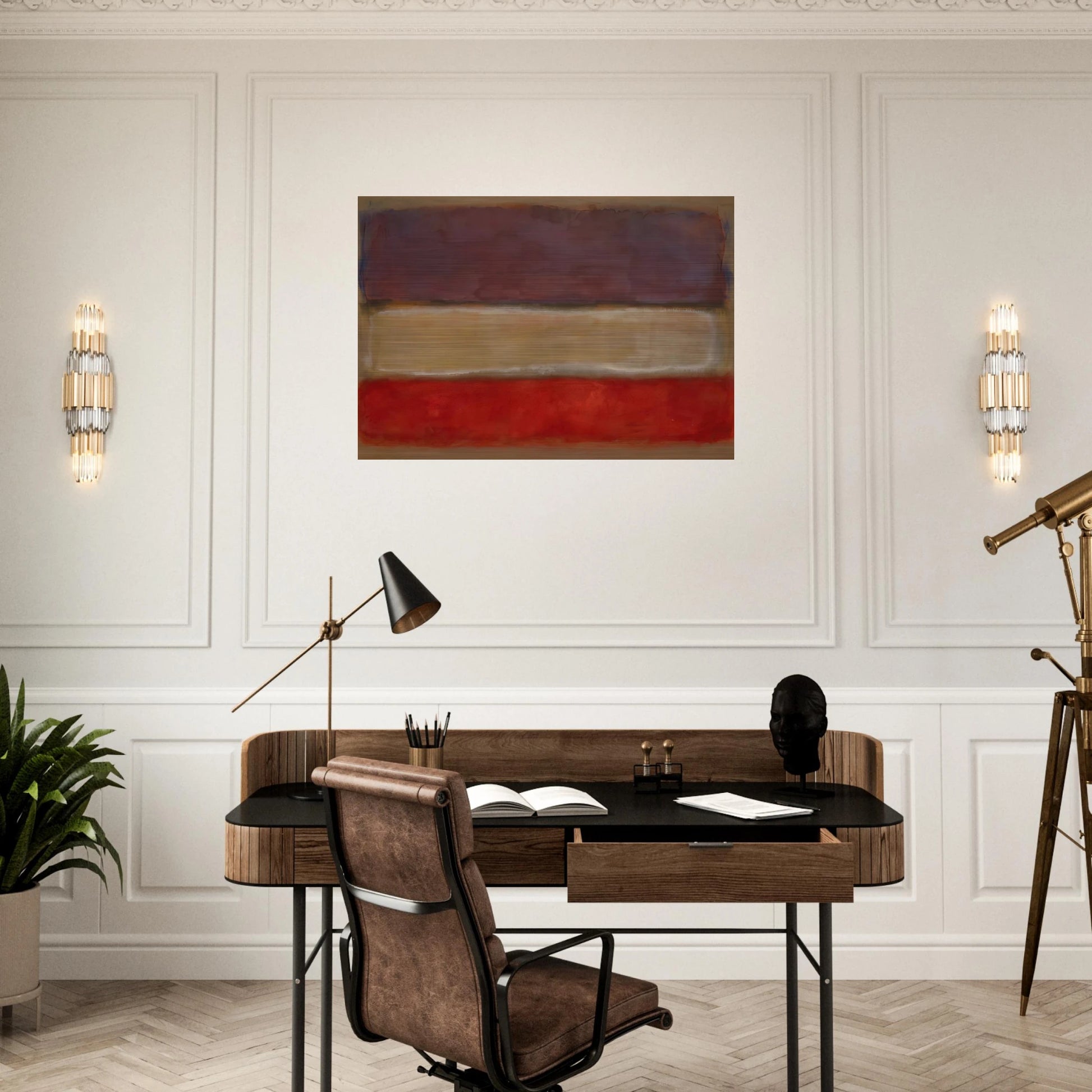 Untitled Purple, White, and Red - 1953 - Mark Rothko Brushed Aluminum Print - 70x100 cm / 28x40 inches | Mark Rothko Aluminum Print | Mark Rothko Prints