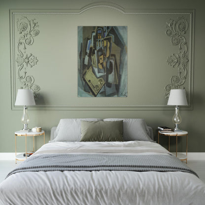 PIERROT AND GUITAR - Salvador Dali Brushed Aluminum Print - 70x100 cm / 28x40 inches | Salvador Dali Aluminum Print | Salvador Dali Prints
