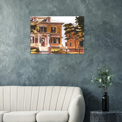 Davis House - Edward Hopper Brushed Aluminum Print - 70x100 cm / 28x40 inches | Edward Hopper Aluminum Print | Edward Hopper Prints