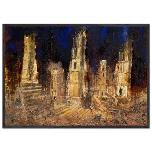WALHALLA 2016 - Anselm Kiefer 70x100 cm / 28x40 inches Framed Art Print – Black Wooden Frame