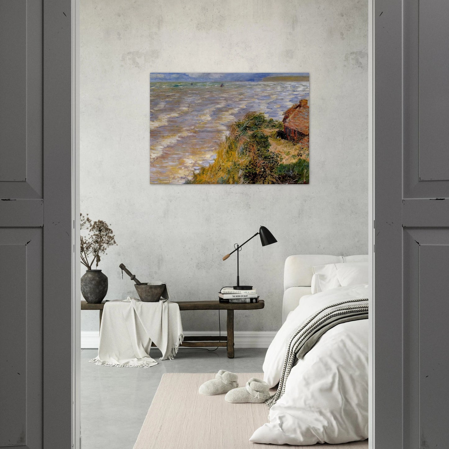 Rising Tide at Pourville - claude monet Brushed Aluminum Print - 70x100 cm / 28x40 inches | claude monet Aluminum Print | claude monet Prints