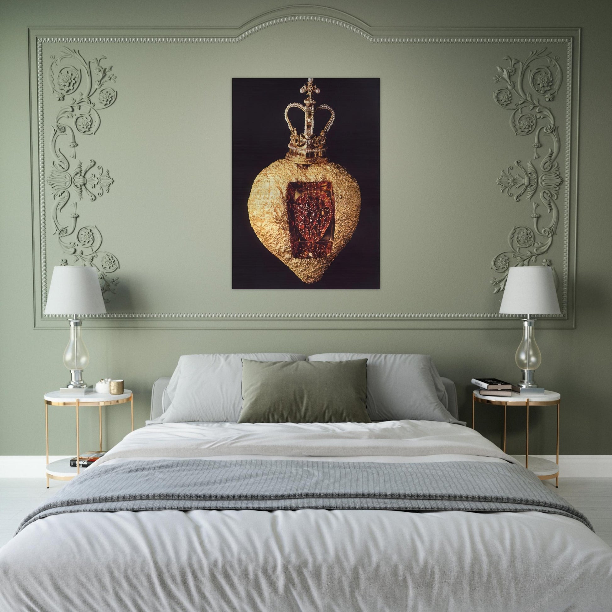 THE ROYAL HEART - Salvador Dali Brushed Aluminum Print - 70x100 cm / 28x40 inches | Salvador Dali Aluminum Print | Salvador Dali Prints