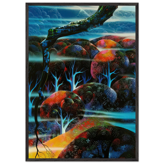 Toccata and Fugue - Eyvind Earle 70x100 cm / 28x40 inches Framed Art Print – Black Wooden Frame