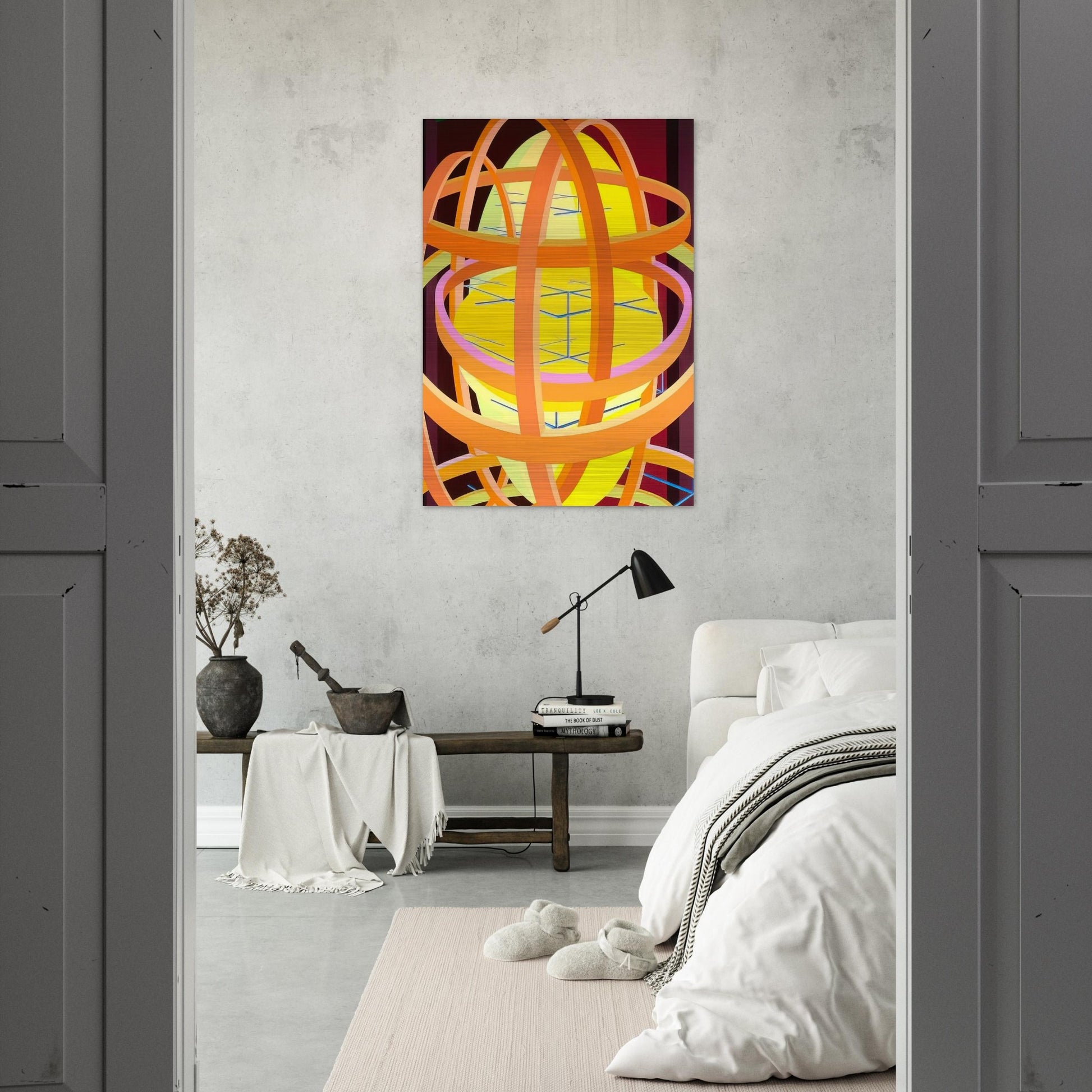 Trajans Edge II - Al Held Brushed Aluminum Print - 70x100 cm / 28x40 inches | Al Held Aluminum Print | Al Held Prints