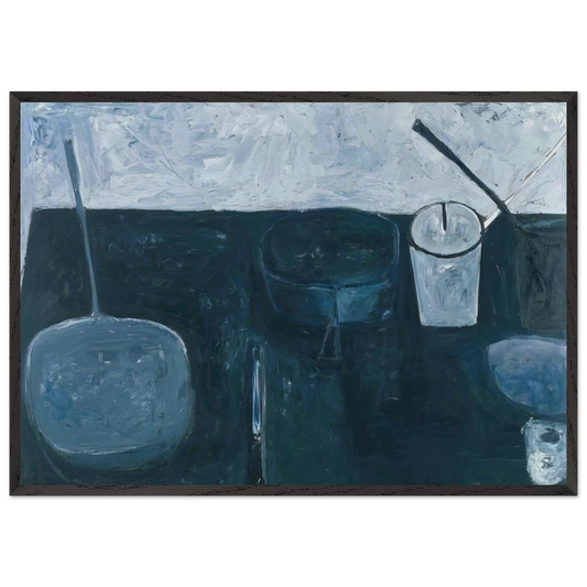 Winter Still Life - 1956 - William Scott 70x100 cm / 28x40 inches Framed Art Print – Black Wooden Frame