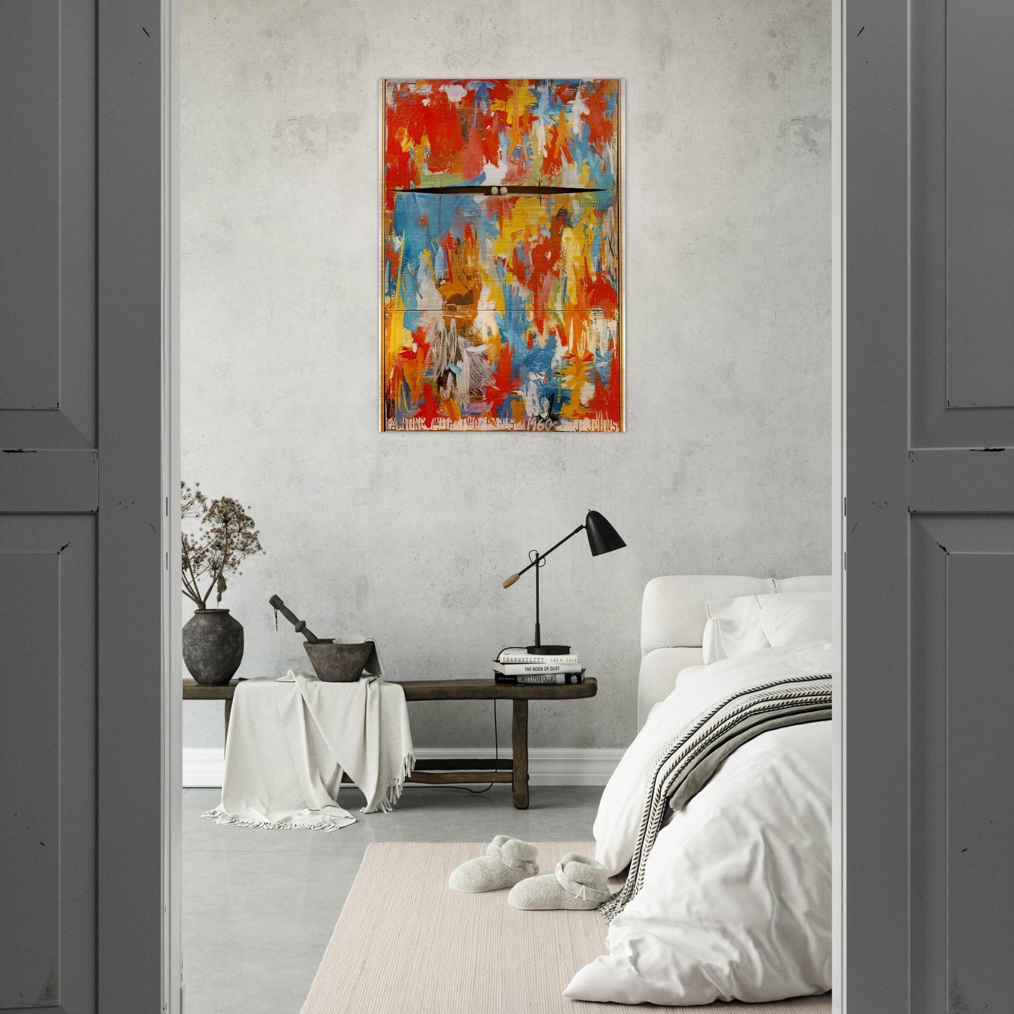 PAINTING WITH TWO BALLS - Jasper Johns Brushed Aluminum Print - 70x100 cm / 28x40 inches | Jasper Johns Aluminum Print | Jasper Johns Prints