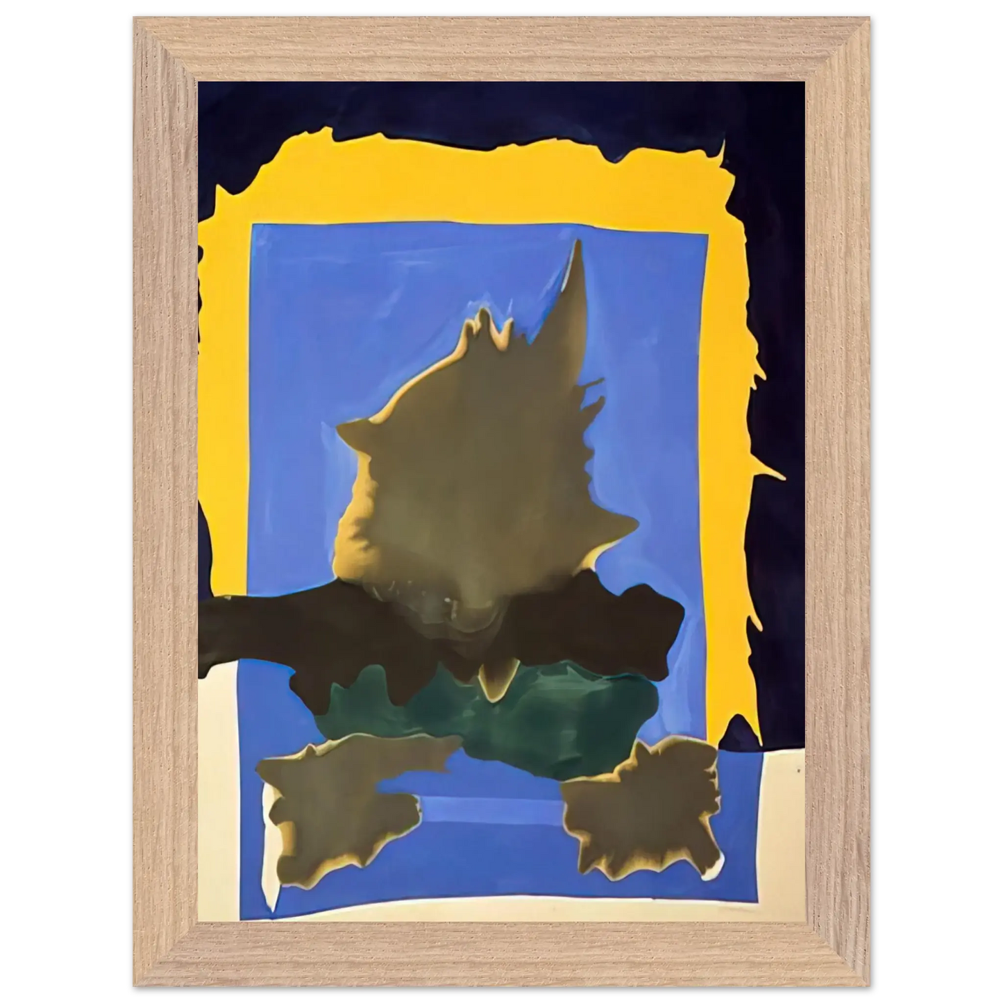 Helen Frankenthaler - Interior Landscape - 1964 Wall art - 30x40 cm / 12x16 Inches - Premium Wooden Framed Poster With Fine Art Paper - Wood frame