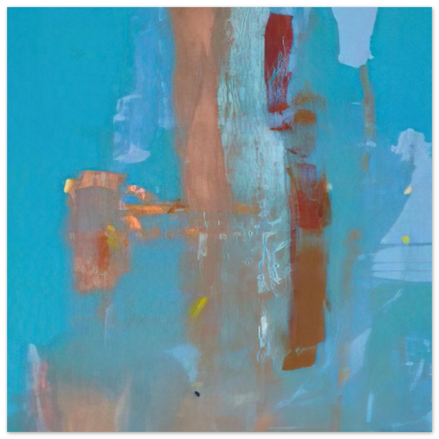 Helen Frankenthaler - In on Blue - 1976 Wall art - 20x25 cm / 8x10 inches - Fine Art Poster-canvas - -